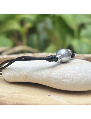 prix achat vraie perle de tahiti bleue bracelet argent - bijou tahitien