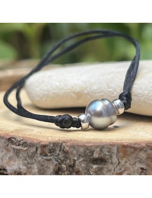 prix achat vraie perle de tahiti bleue bracelet argent - bijou tahitien