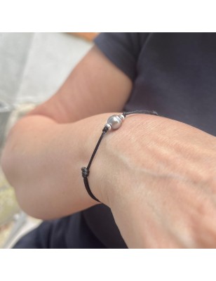 Pulsera de Perlas de Tahití - Gris Azul Rosa - 8,22 mm