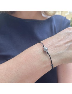 prix achat vraie perle de tahiti bleue bracelet argent - bijou tahitien