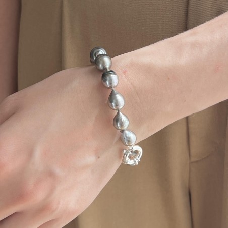 Manavai - Armband mit 14 kreisförmig angeordneten tahitischen Perlen