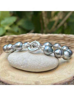 ringed cultured pearls from Tahiti bracelet price - tahitian bracelet with authentic pearls
