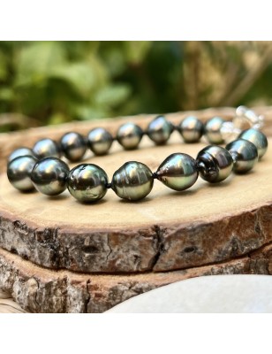 perles de culture de Tahiti en bracelet femme en argent massif prix - bracelet tahitien