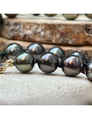 cultured pearls from Tahiti on women's gold necklace price - tahitian choker with black pearls - tahitian jewel