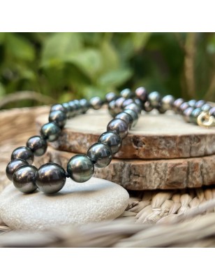 cultured pearls from Tahiti on women's gold necklace price - tahitian choker with black pearls - tahitian jewel