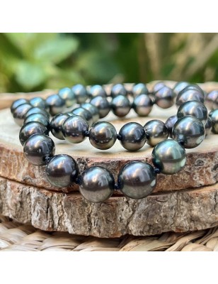 cultured pearls from Tahiti on women's gold necklace price - tahitian choker with black pearls - tahitian jewel