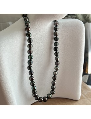 perles de culture de Tahiti en collier or femme perles Tahiti - collier tahitien avec des perles noires