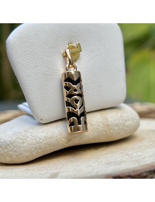 tiki en or pendentif homme mana protection - tiki tahitien