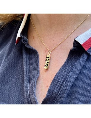 tiki en or pendentif homme mana protection - tiki tahitien