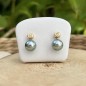 Evana - Boucles Or 18 Carats - Diamants Naturels - Perle de Tahiti 9.04mm Evana - Boucles Or 18 Carats - Diamants Naturels - Perle de Tahiti 9.04mm