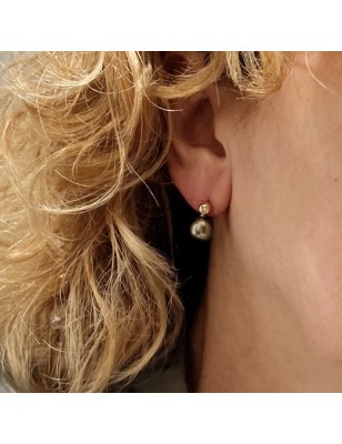 Pendientes de perlas de Tahití