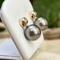 Evana - Pendientes Oro 18 Quilates - Diamantes Naturales - Perla de Tahití - 9.33mm Evana - Pendientes Oro 18 Quilates - Diamantes Naturales - Perla de Tahití - 9.33mm