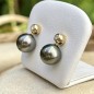 Evana - Boucles Or 18 Carats - Diamants Naturels - Perle de Tahiti - 9.33mm Evana - Boucles Or 18 Carats - Diamants Naturels - Perle de Tahiti - 9.33mm