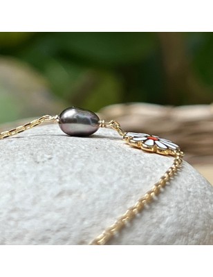 tahiti pearl children's bracelet price - baptism bracelet with a pearl