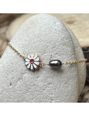 perle Tahiti bracelet or enfant avec une perle prix