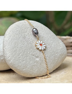 Hinara - Plaqué Or - Keshi Blu rosa