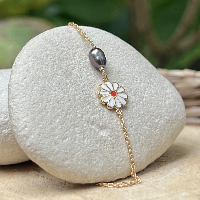 perle Tahiti bracelet or enfant avec une perle prix