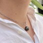 Toere - White Gold Pendant 18 Carats - Black Pearl - 14mm