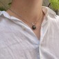 Toere - White Gold Pendant 18 Carats - Black Pearl - 14mm