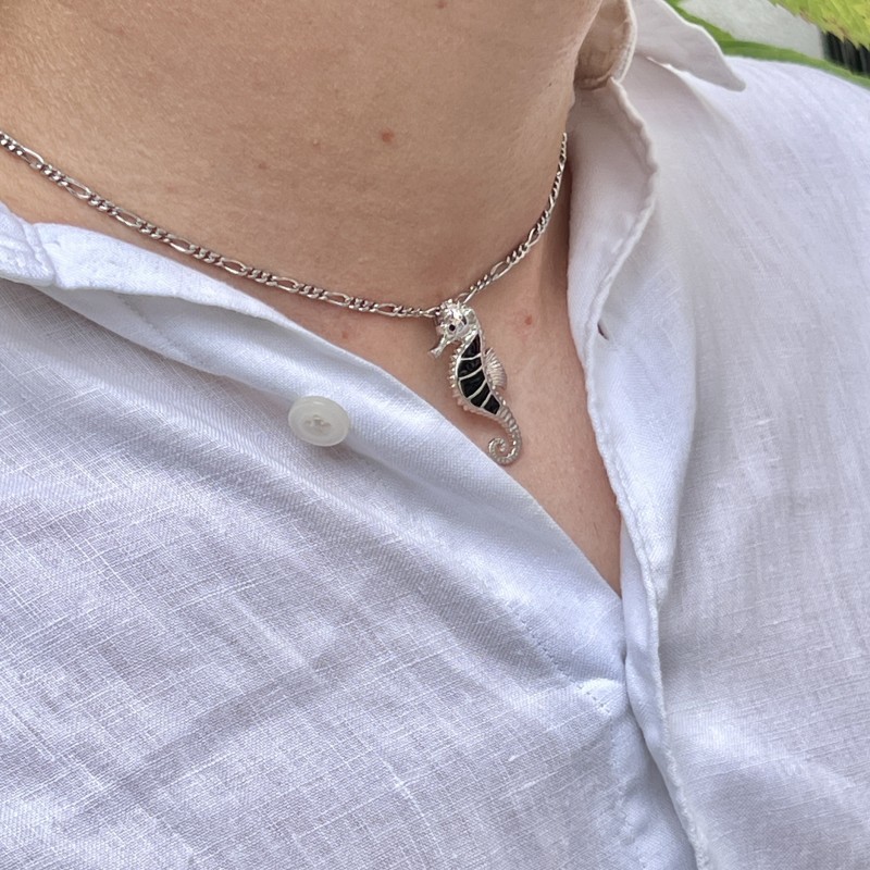 hippocampe pendentif homme thème mer prix - cheval de mer en pendentif