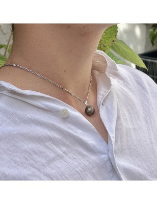 perle de culture de Tahiti pendentif signe du scorpion prix - pendentif homme perle Tahiti gravée