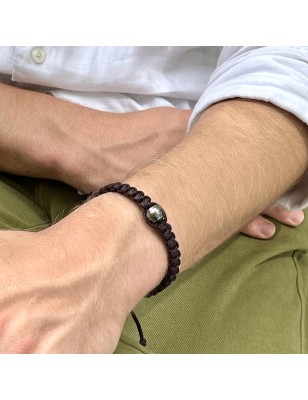 ブレスレット オム パール ドゥ タヒチ ピーコック - 11.00mm