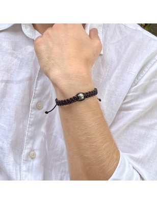 price tahitian cultured pearl men bracelet - Tahiti pearl men's tahitian bracelet