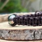Peacock Tahitian Pearl Men's Bracelet - 11.00mm