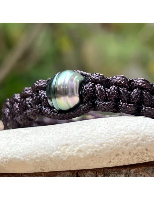 bracelet homme perle de culture de tahiti verte prix - perle Tahiti en bijou homme tahitien