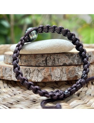 bracelet homme perle de culture de tahiti verte prix - perle Tahiti en bijou homme tahitien