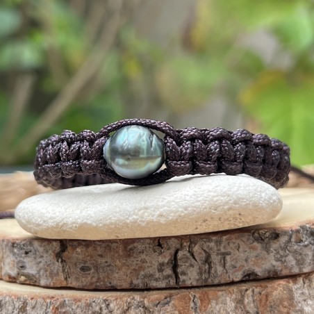 Teaniva – Armband mit Tahitiperlen – Blaugrau – 10,60 mm