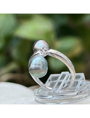 vraie perle de tahiti bague prix - bague tahitienne perles de culture de Tahiti