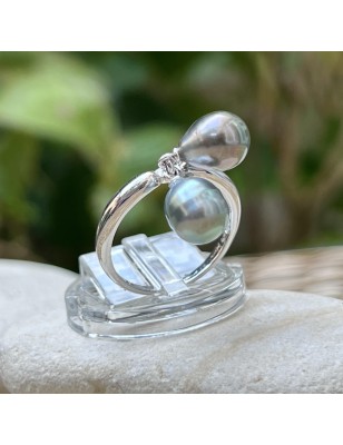 vraie perle de tahiti bague prix - bague tahitienne perles de culture de Tahiti