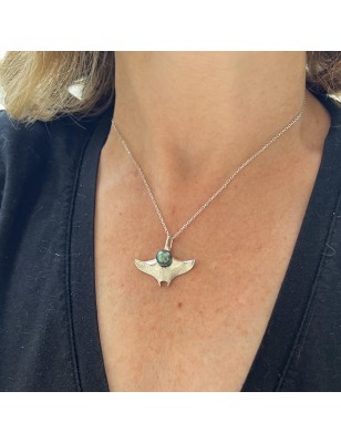 manta ray men pendant Tahitian cultured pearl price - perla Tahiti