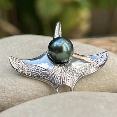 perle de culture de Tahiti en pendentif homme argent perle prix bijoux tahitiens