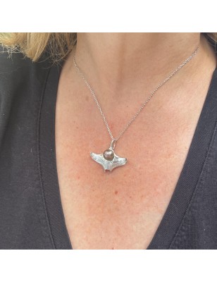tahiti pearl men's pendant - manta ray tahitian jewel price