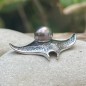 Ciondolo Manta Ray, Perla di Tahiti, Pavone - 8,86 mm