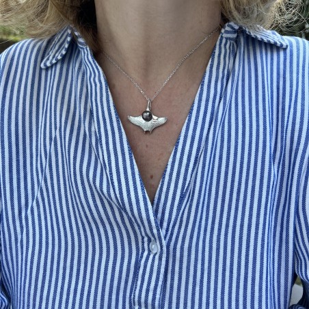 tarif pendentif homme perle noire de tahiti prix - raie manta bijou bijoux tahitiens