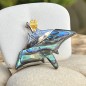 Fafapiti - Pendentif Raie Manta Nacre d'Abalone