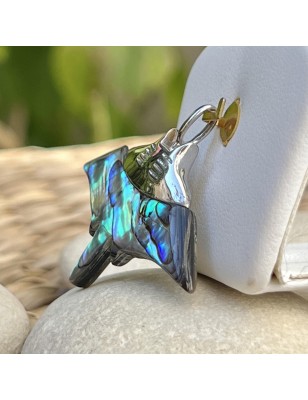 abalone nacre pendant manta ray price
