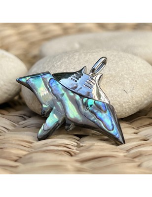 abalone nacre pendant manta ray price