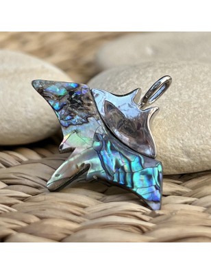 abalone nacre pendant manta ray price