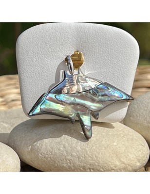 nacre abalone pendentif raie manta homme prix