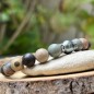 Jasper and Blue Tahitian Pearl Bracelet - 8.61mm