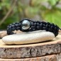 Bracelet Homme Perle de Tahiti Bleu Gris - 10.80mm