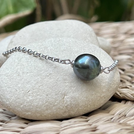 genuine tahitian cultured pearl women bracelet silver price - tahitian bracelet