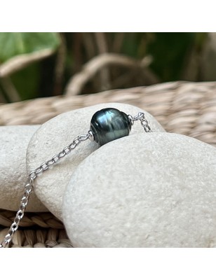 Gena – Armband aus grünen Tahitiperlen