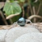 Gena - Green Tahitian Pearl - Rhodium Silver Bracelet