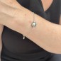 Gena – Armband aus limettengrünen Tahitiperlen