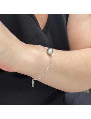 genuine tahitian cultured pearl women bracelet silver price - tahitian bracelet